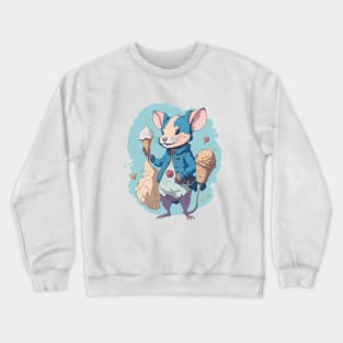 Rat With Ice Cream Crewneck Sweatshirt